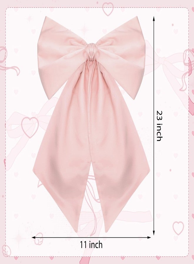Solsew 3 Pack Large Pink Bows for Decoration 11 x 23 Inches Big Pink Bow Decor Coquette Party Background for Bachelorette Baby Shower Bridal Shower Wedding - Image 2
